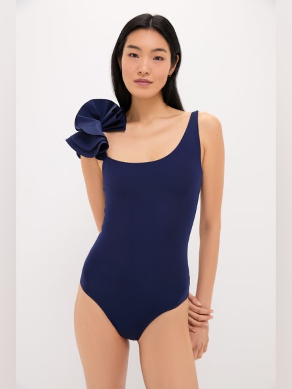 Maygel Coronel Tasi one piece in navy. Extended sizing